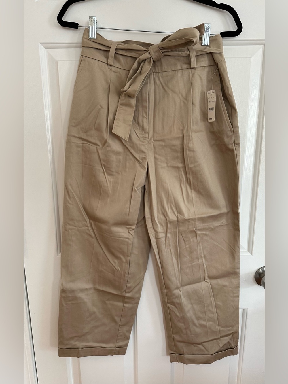 Brooks Brothers Womens Bow Pleated Khaki Pant Size 6 NWT